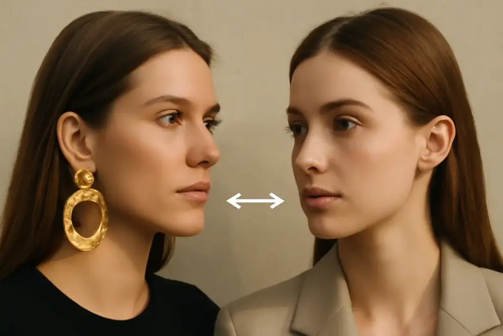 Orecchini maxi o minimal? scopri quale stile si adatta meglio al tuo viso
